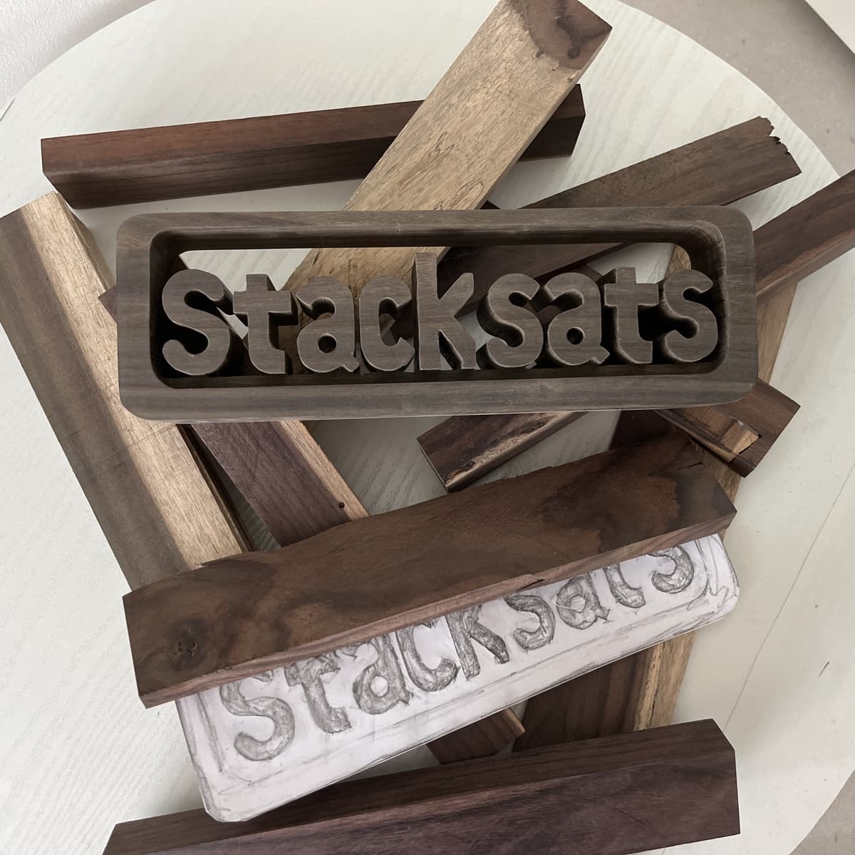 원목 나무 조각(수공예) Stack sats 5