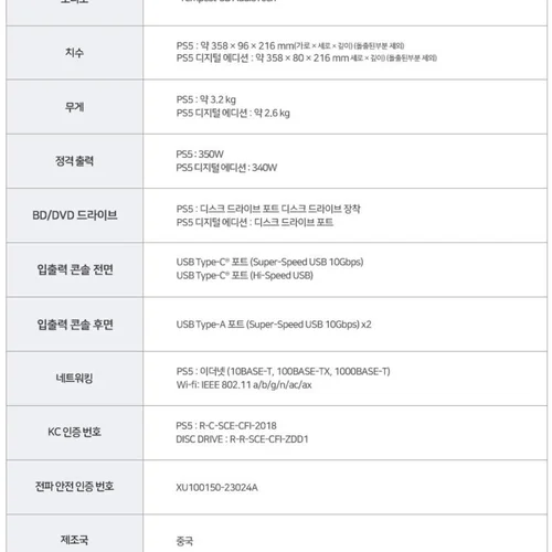 소니 PS5 PlayStation5 플레이스테이션 5 디지털 에디션 슬림 825GB 5